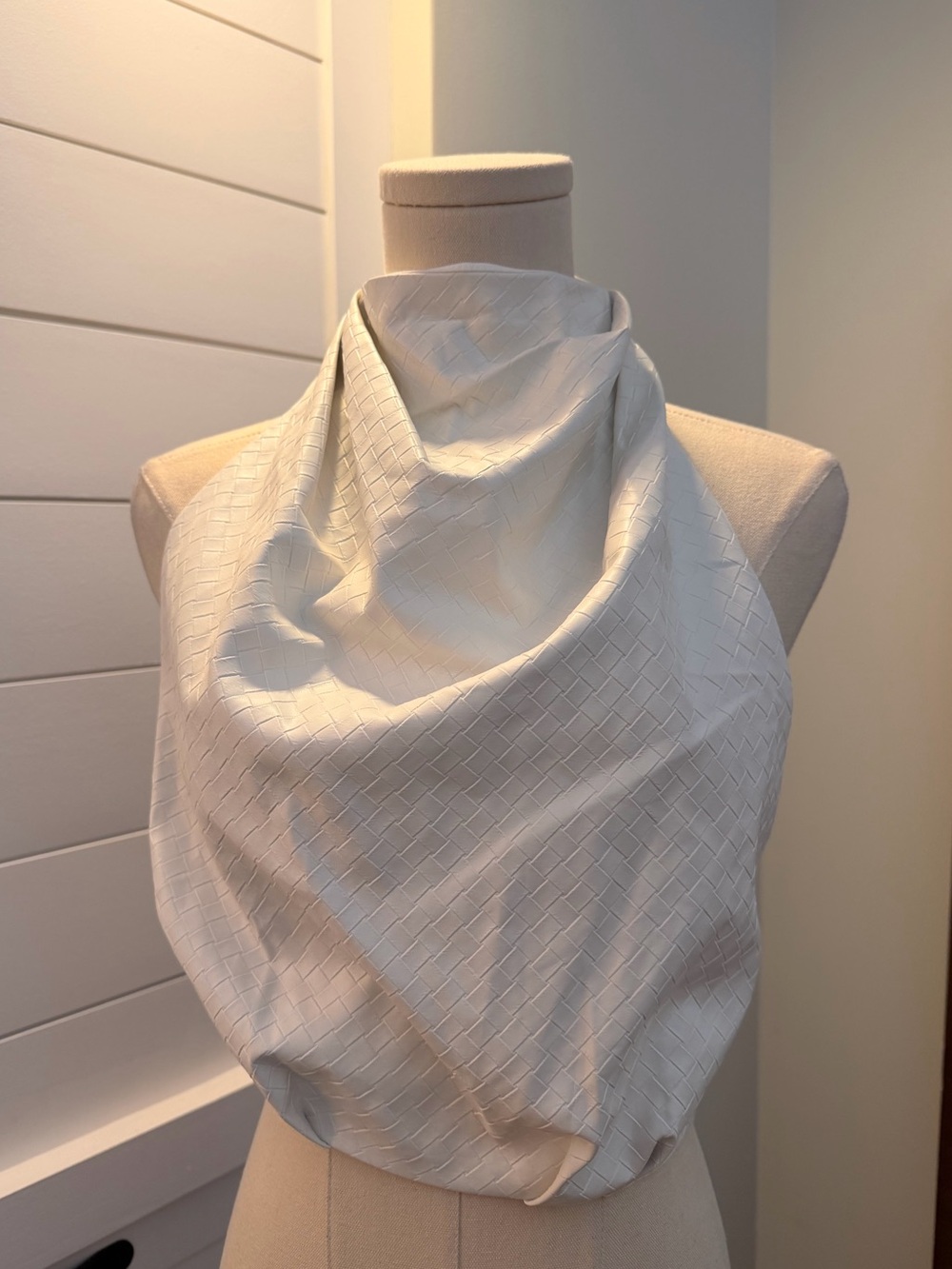 AKIRA Ivory Textured Halter Top